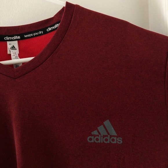 Heather red Adidas workout tee - Picture 3 of 3